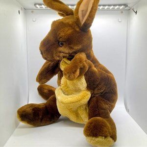 Kangaroo Hand Puppet Folktails Folkmanis 20" Stuffed Plush Furry Folk